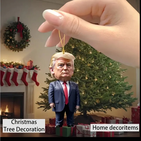 Trump-Inspired Acrylic Christmas ornaments & Halloween Decor - - Picture 2 of 9